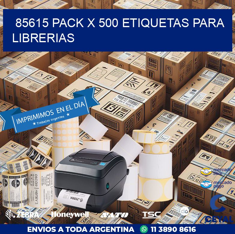 85615 PACK X 500 ETIQUETAS PARA LIBRERIAS