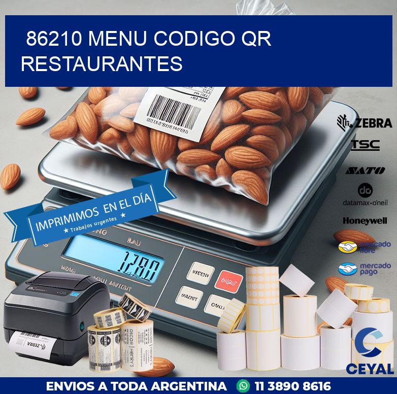 86210 MENU CODIGO QR RESTAURANTES