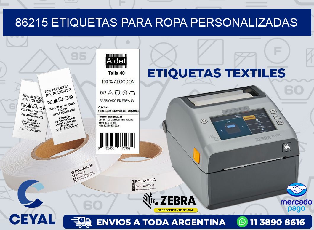 86215 ETIQUETAS PARA ROPA PERSONALIZADAS