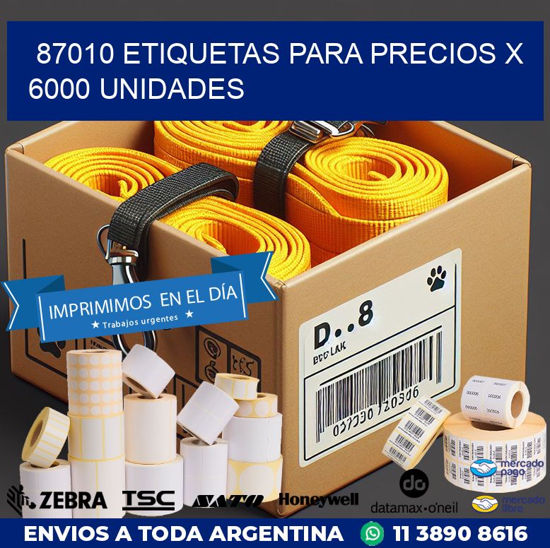 87010 ETIQUETAS PARA PRECIOS X 6000 UNIDADES