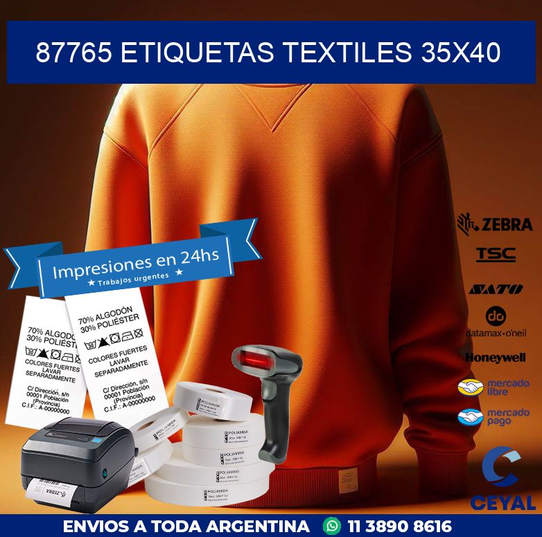 87765 ETIQUETAS TEXTILES 35X40