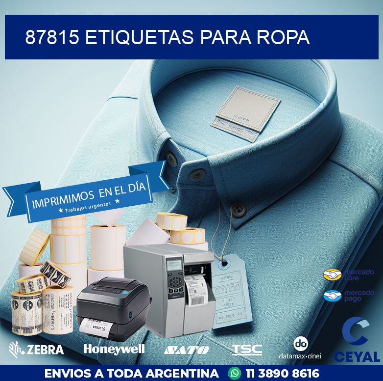 87815 ETIQUETAS PARA ROPA