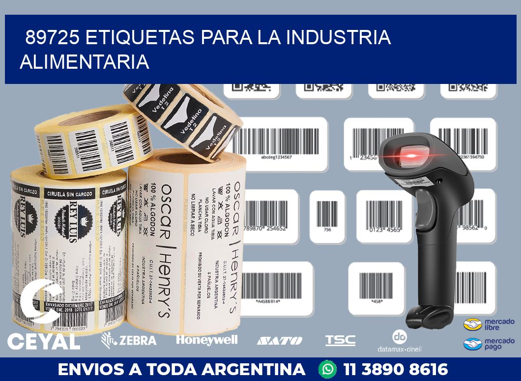 89725 ETIQUETAS PARA LA INDUSTRIA ALIMENTARIA