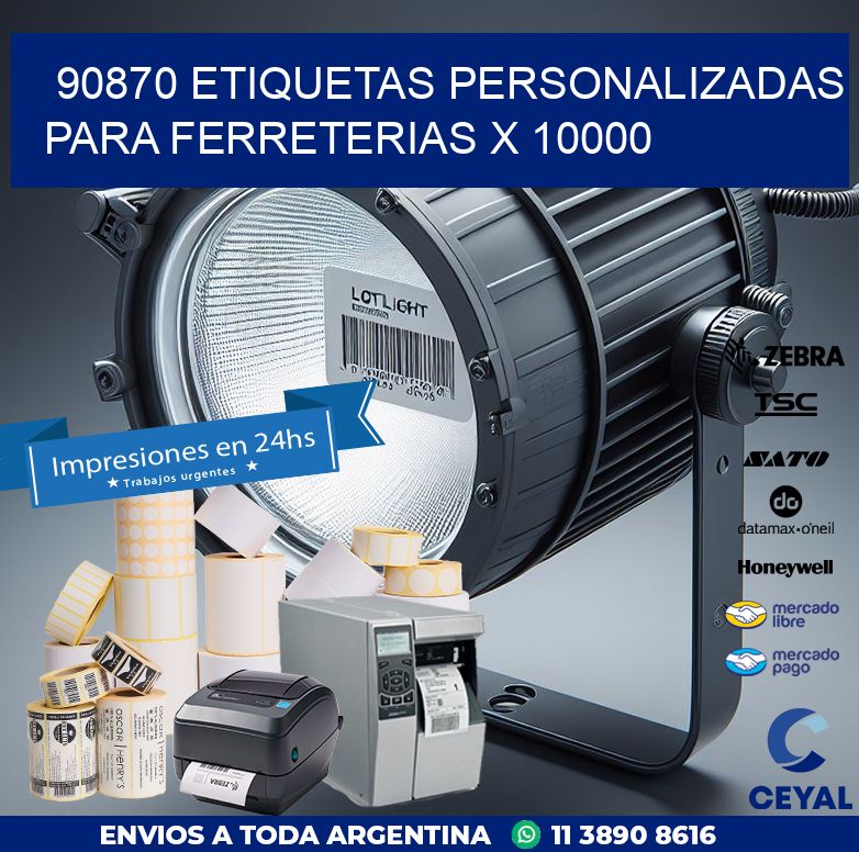 90870 ETIQUETAS PERSONALIZADAS PARA FERRETERIAS X 10000