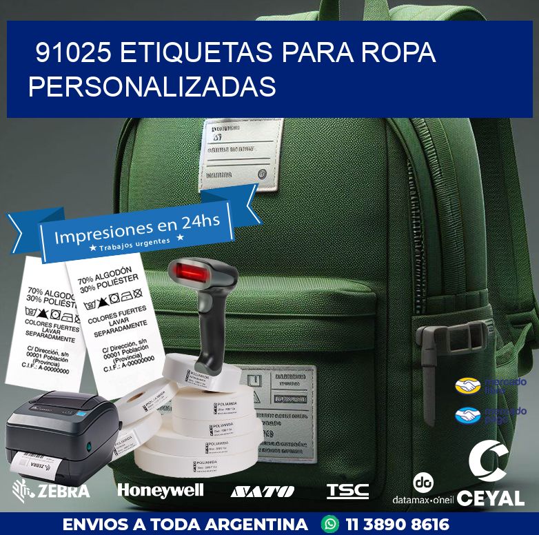 91025 ETIQUETAS PARA ROPA PERSONALIZADAS