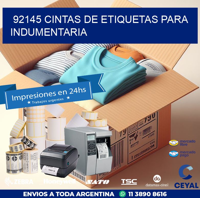 92145 CINTAS DE ETIQUETAS PARA INDUMENTARIA