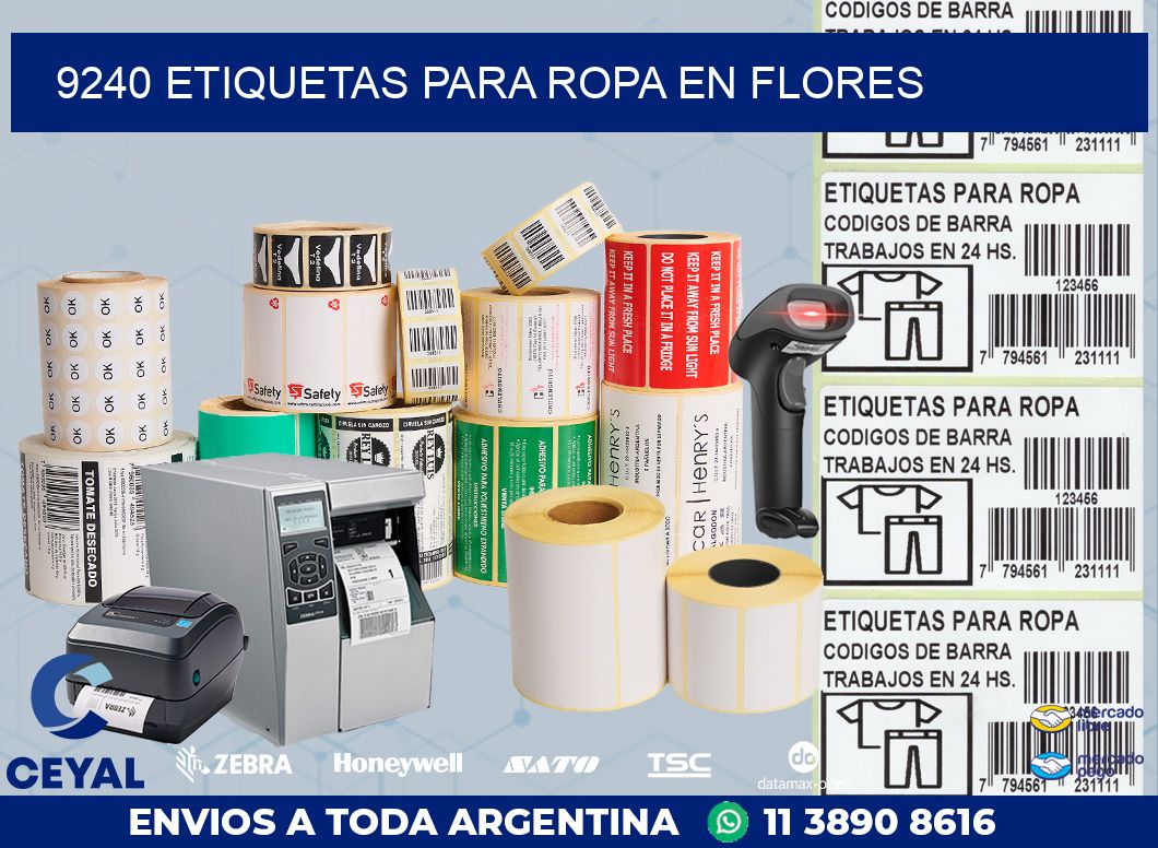 9240 ETIQUETAS PARA ROPA EN FLORES