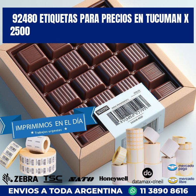 92480 ETIQUETAS PARA PRECIOS EN TUCUMAN X 2500