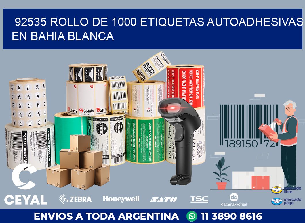 92535 ROLLO DE 1000 ETIQUETAS AUTOADHESIVAS EN BAHIA BLANCA