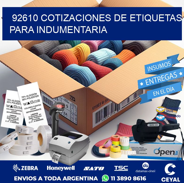 92610 COTIZACIONES DE ETIQUETAS PARA INDUMENTARIA