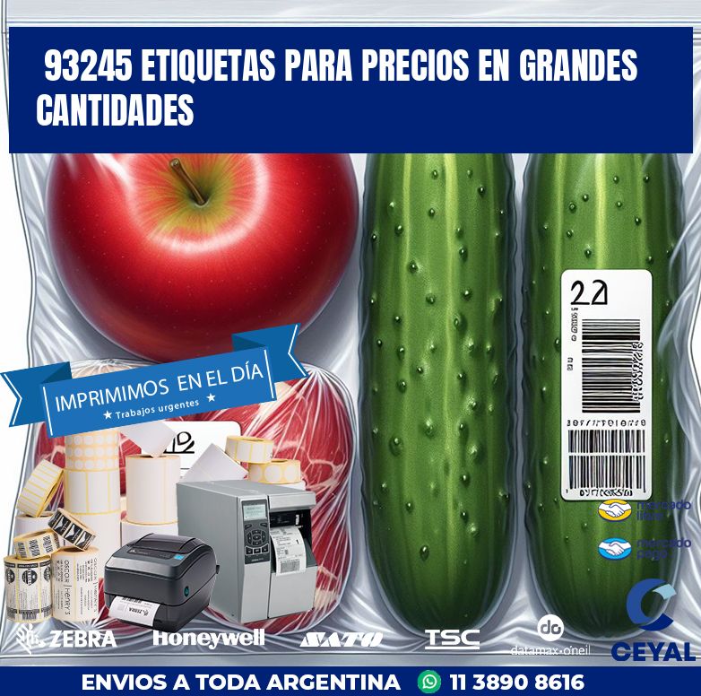 93245 ETIQUETAS PARA PRECIOS EN GRANDES CANTIDADES