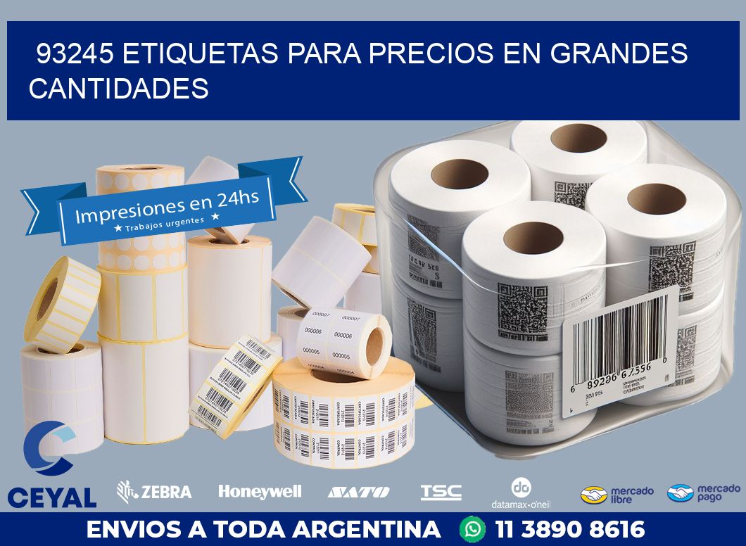 93245 ETIQUETAS PARA PRECIOS EN GRANDES CANTIDADES