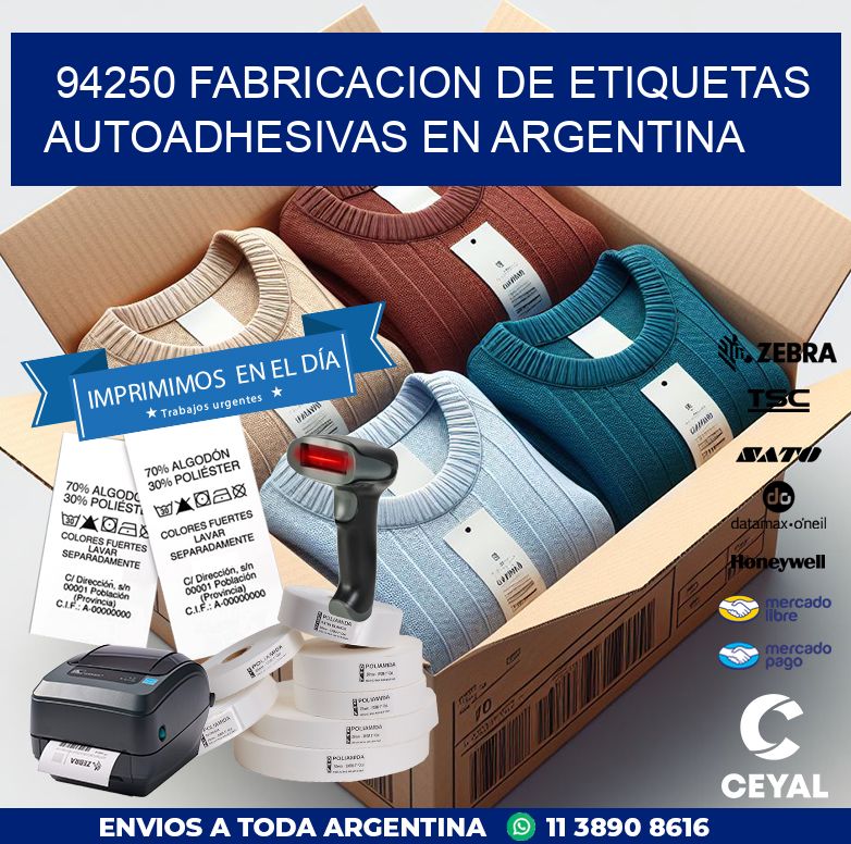 94250 FABRICACION DE ETIQUETAS AUTOADHESIVAS EN ARGENTINA