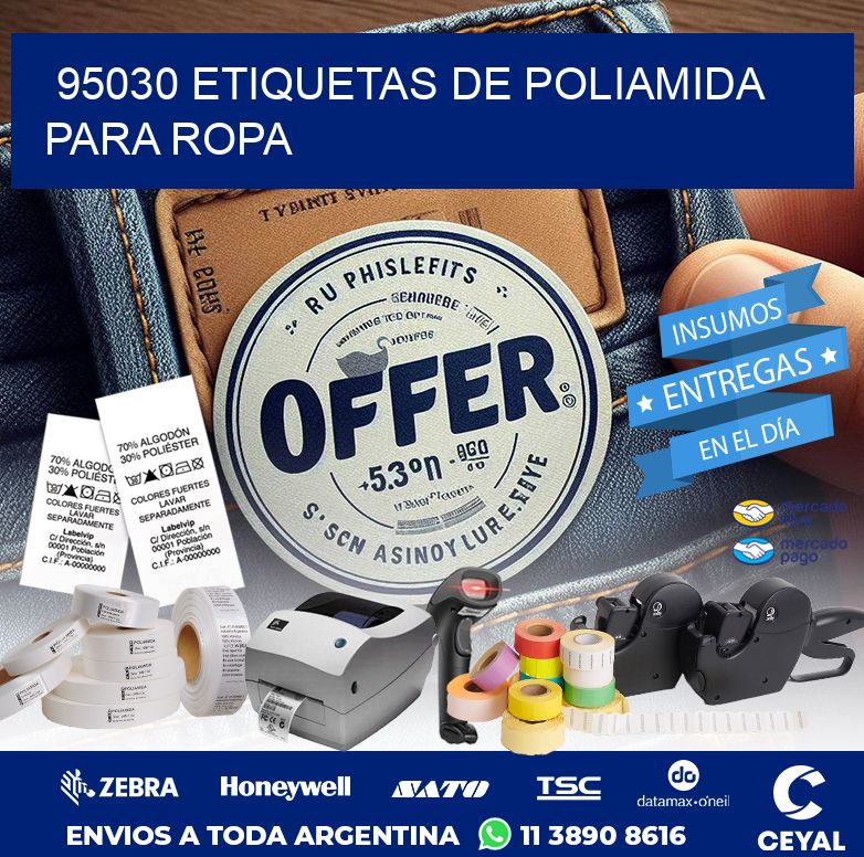 95030 ETIQUETAS DE POLIAMIDA PARA ROPA