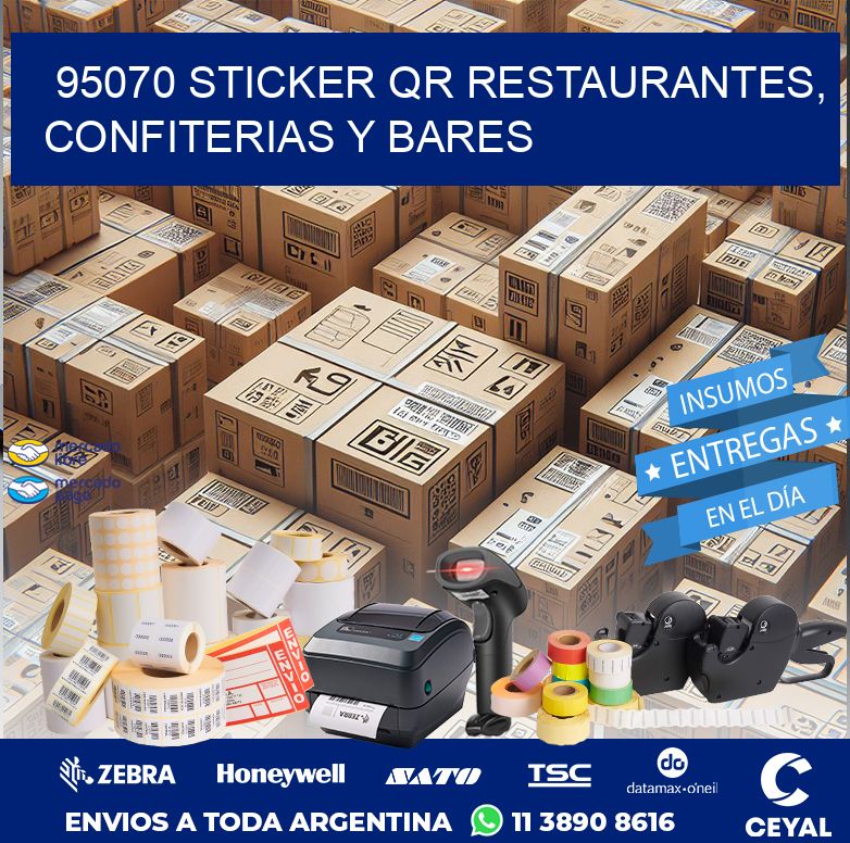 95070 STICKER QR RESTAURANTES, CONFITERIAS Y BARES