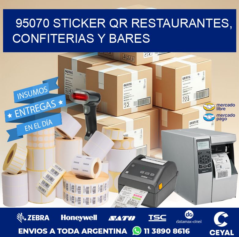 95070 STICKER QR RESTAURANTES, CONFITERIAS Y BARES
