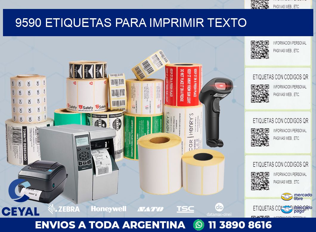 9590 ETIQUETAS PARA IMPRIMIR TEXTO