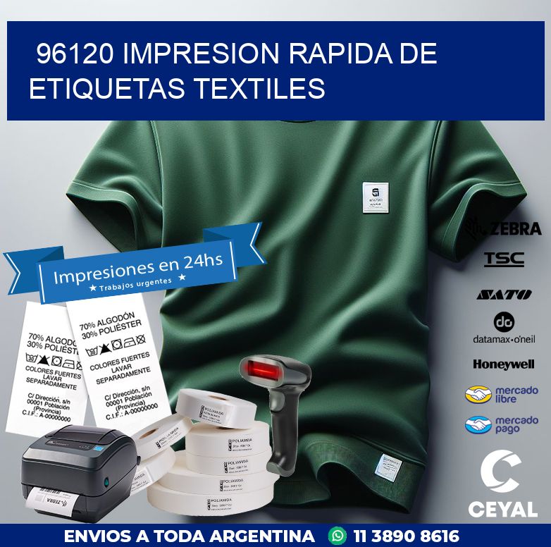 96120 IMPRESION RAPIDA DE ETIQUETAS TEXTILES