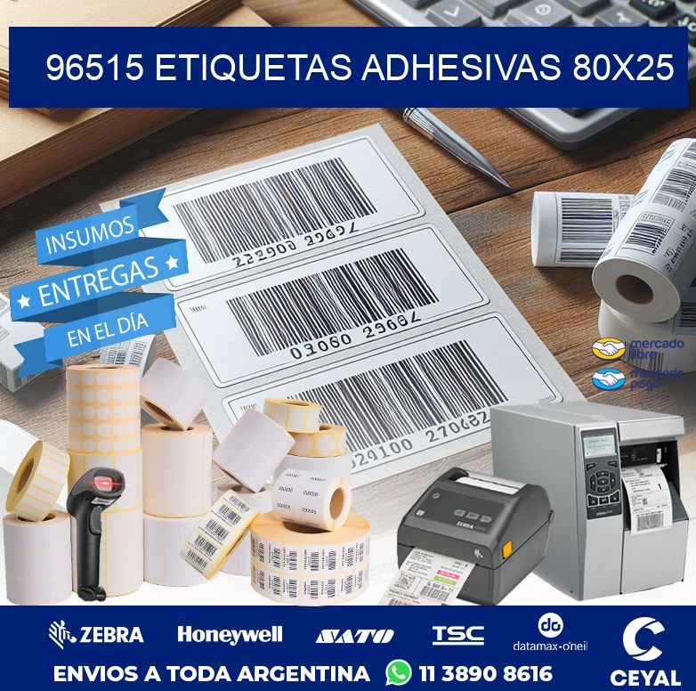 96515 ETIQUETAS ADHESIVAS 80X25