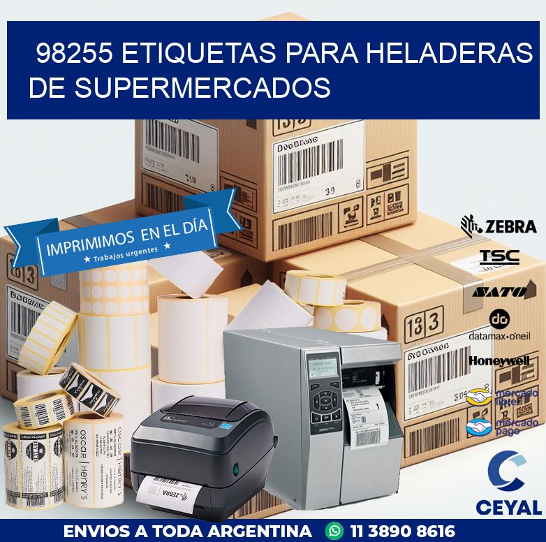 98255 ETIQUETAS PARA HELADERAS DE SUPERMERCADOS