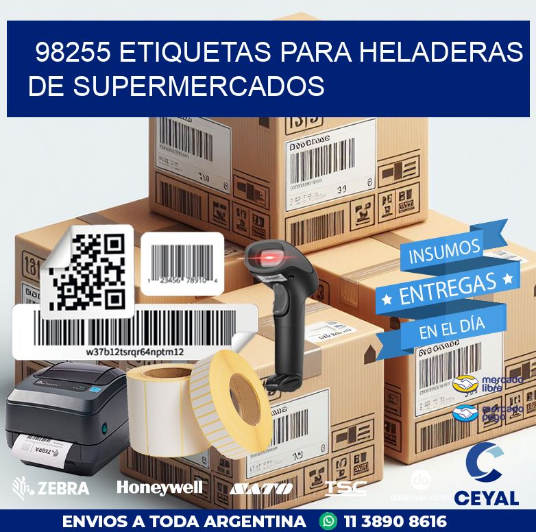 98255 ETIQUETAS PARA HELADERAS DE SUPERMERCADOS