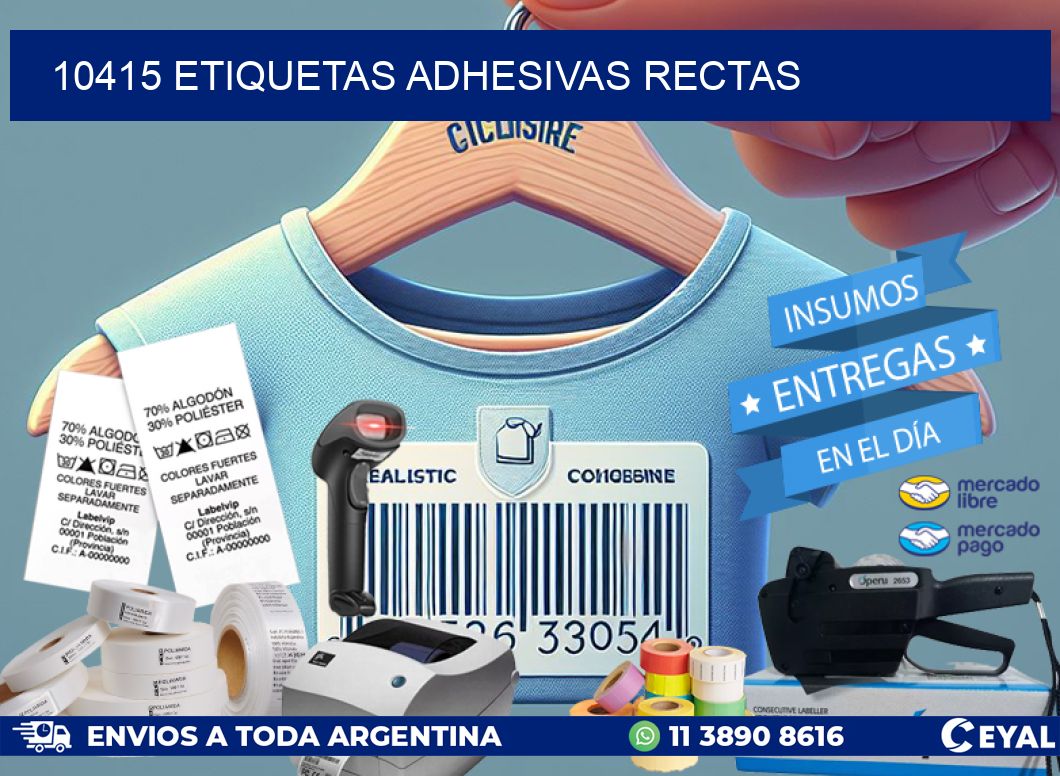 10415 ETIQUETAS ADHESIVAS RECTAS