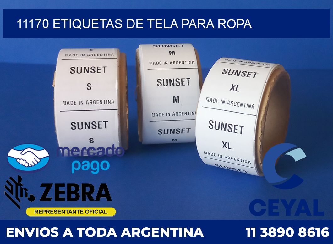 11170 ETIQUETAS DE TELA PARA ROPA