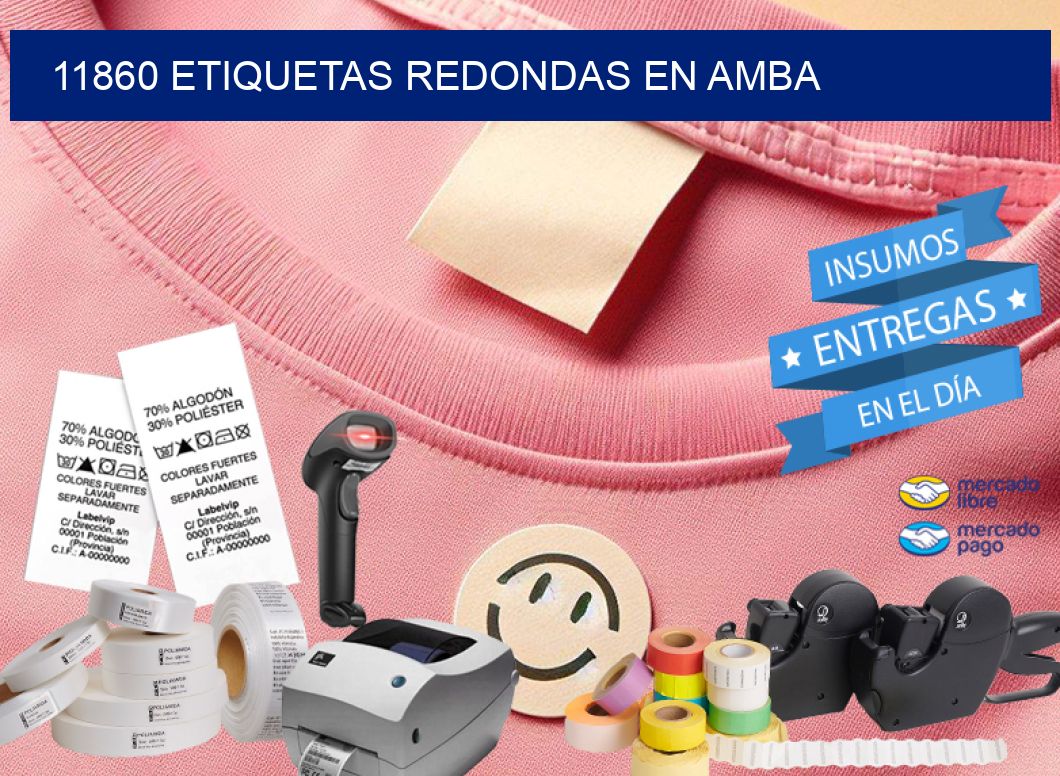 11860 ETIQUETAS REDONDAS EN AMBA