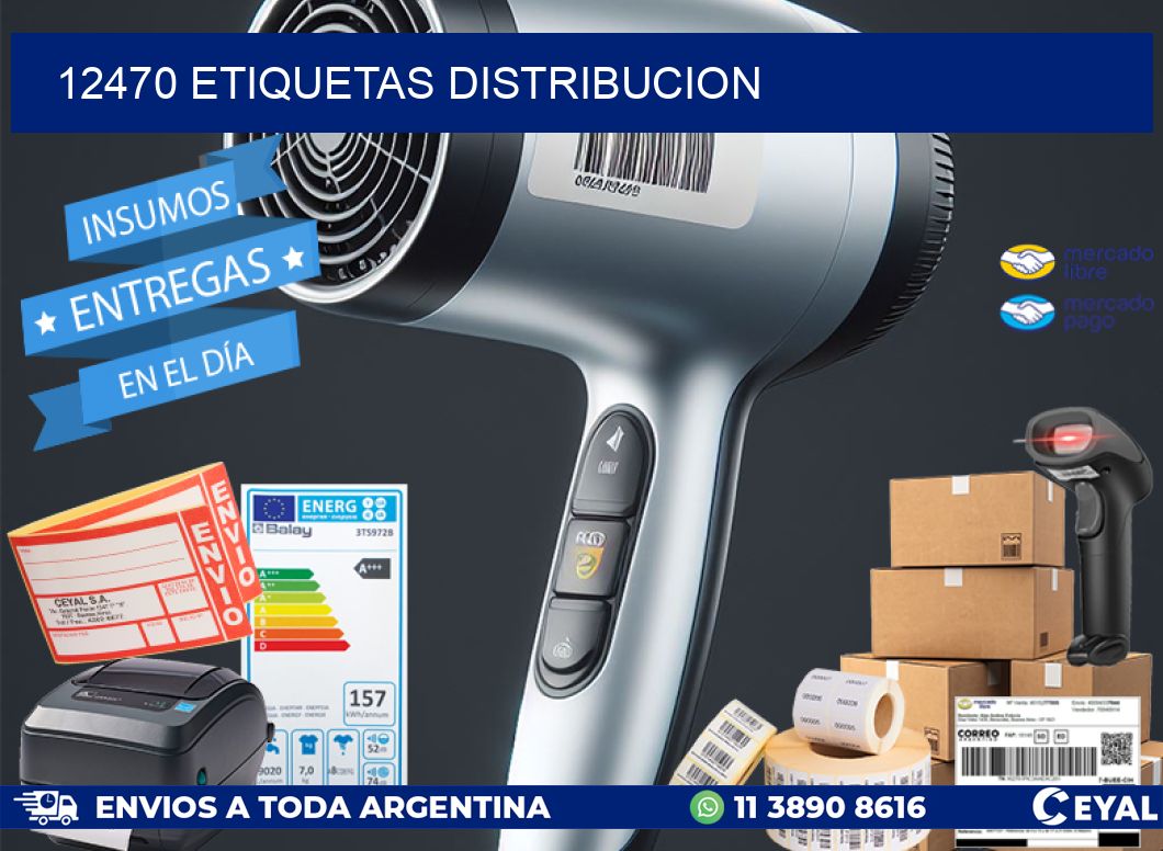 12470 etiquetas distribucion
