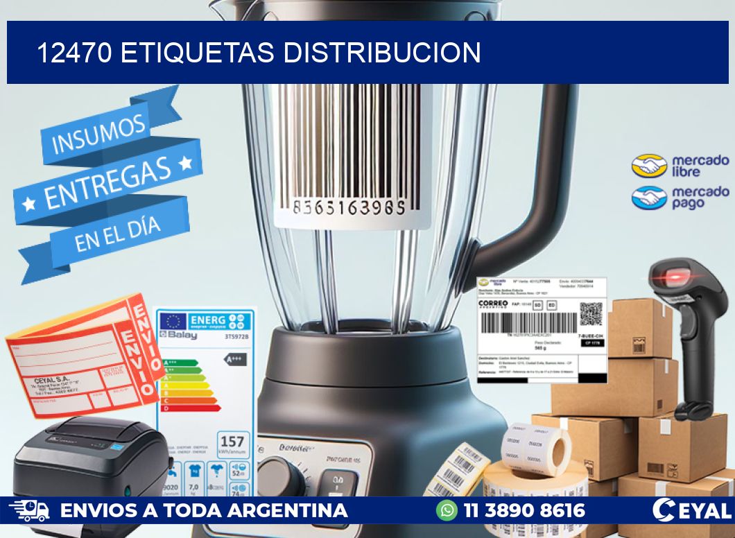 12470 etiquetas distribucion