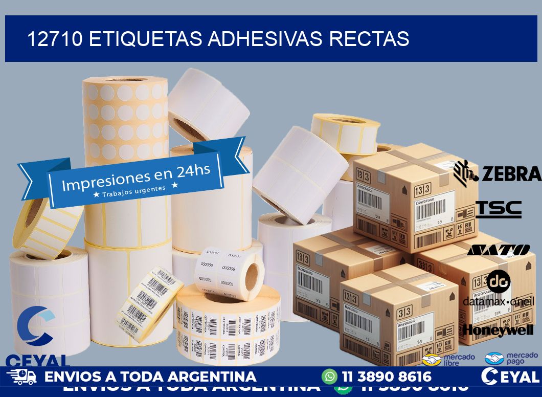 12710 ETIQUETAS ADHESIVAS RECTAS