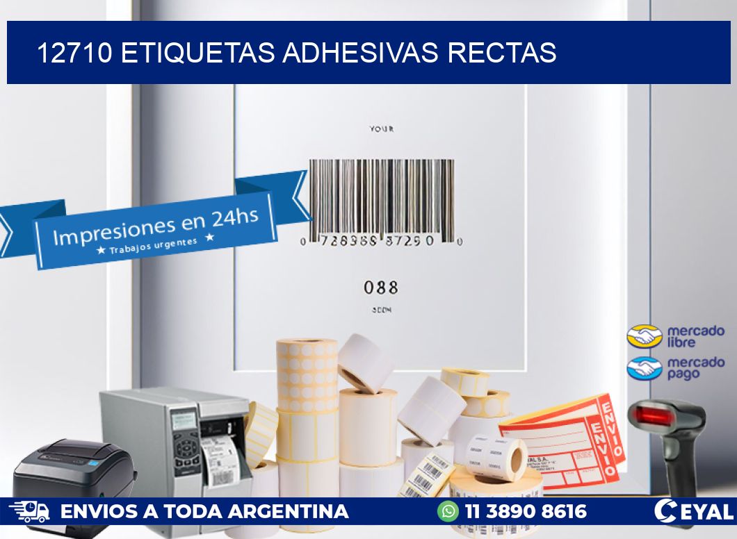 12710 ETIQUETAS ADHESIVAS RECTAS