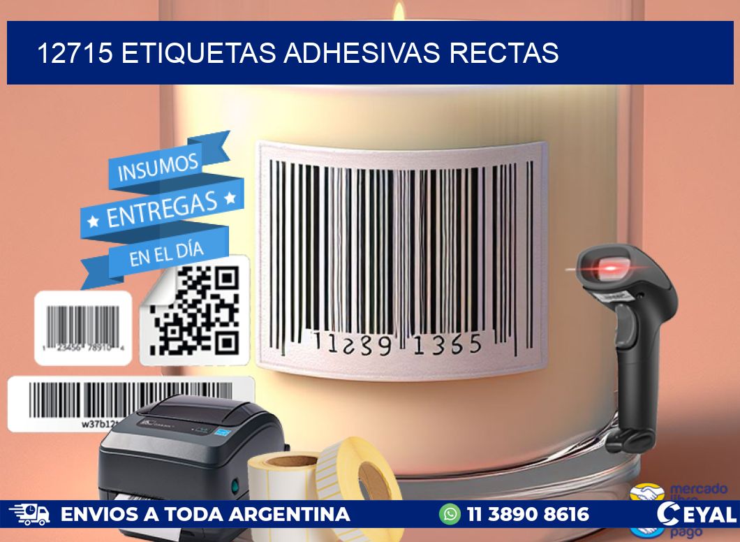 12715 ETIQUETAS ADHESIVAS RECTAS