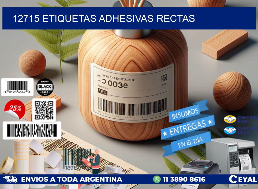 12715 ETIQUETAS ADHESIVAS RECTAS