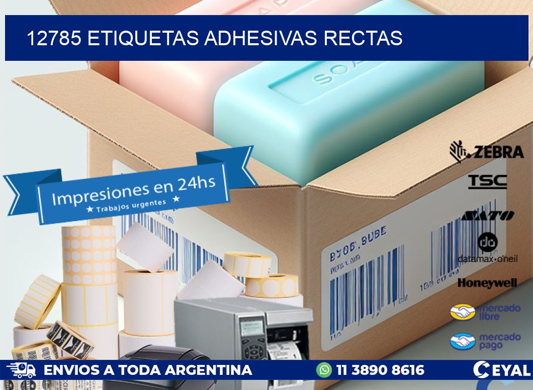 12785 ETIQUETAS ADHESIVAS RECTAS