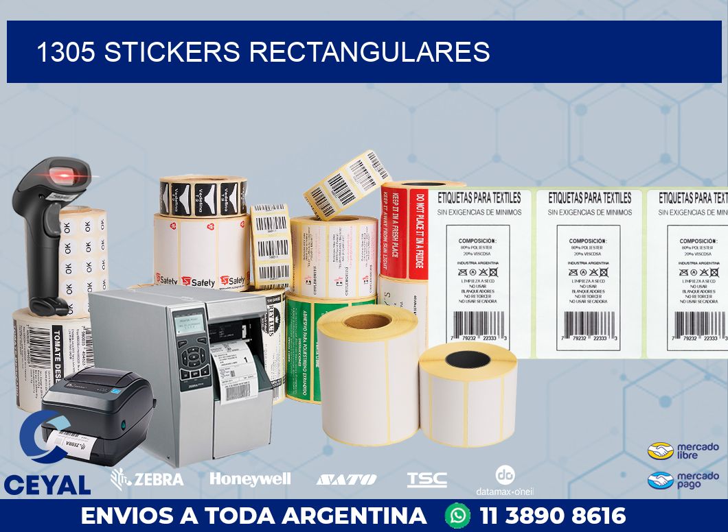 1305 Stickers rectangulares