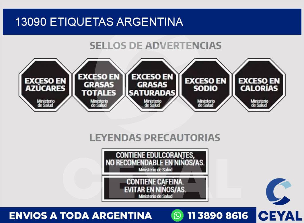 13090 ETIQUETAS ARGENTINA