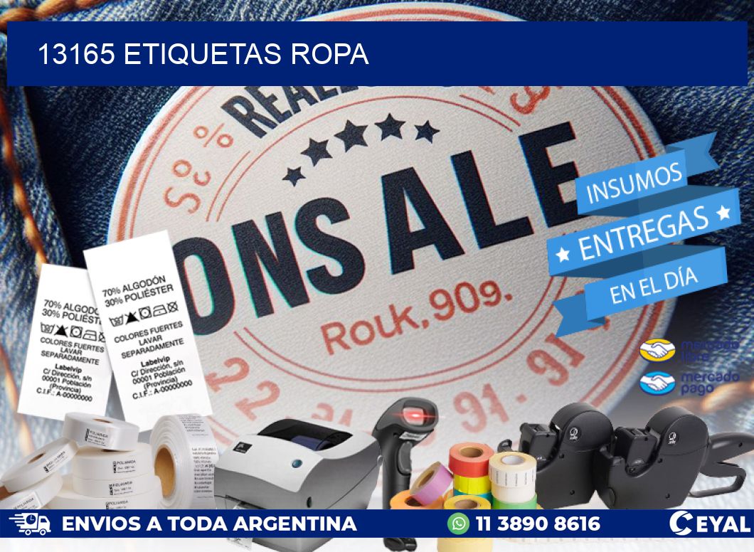 13165 ETIQUETAS ROPA