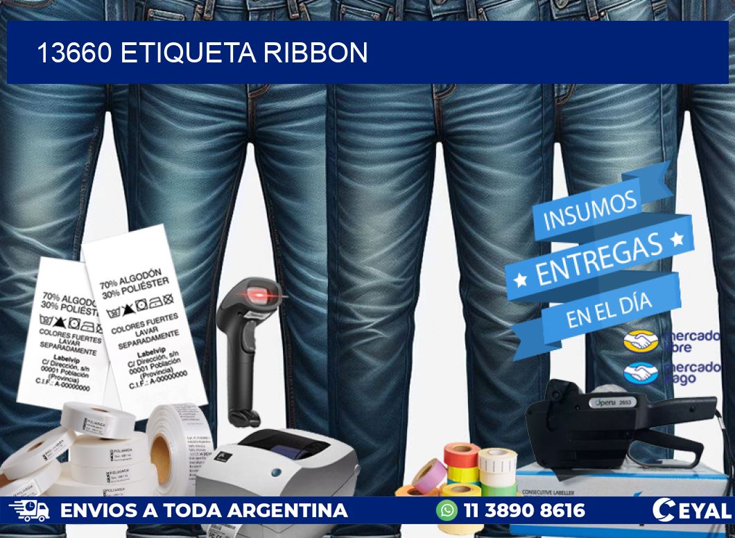 13660 etiqueta ribbon