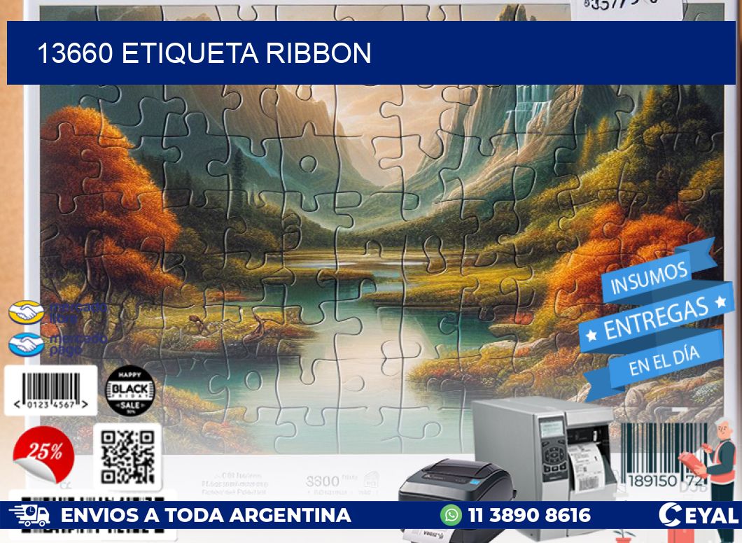 13660 etiqueta ribbon