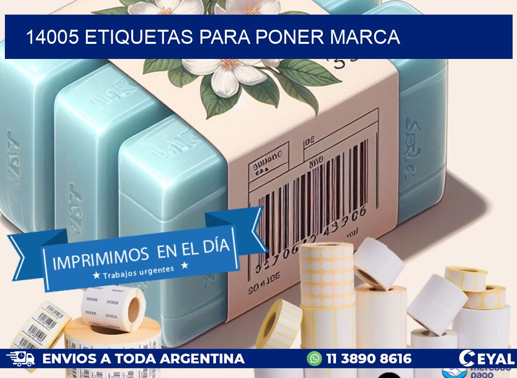 14005 etiquetas para poner marca