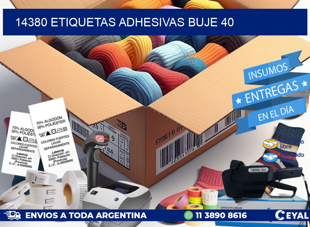 14380 ETIQUETAS ADHESIVAS BUJE 40