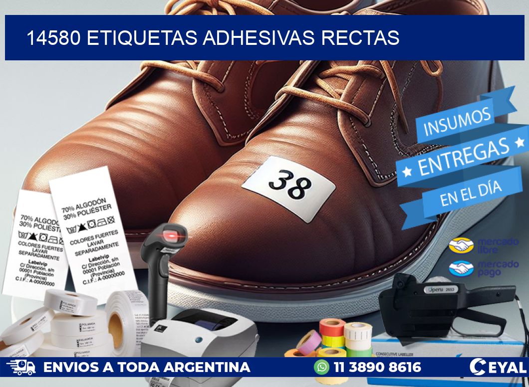 14580 ETIQUETAS ADHESIVAS RECTAS