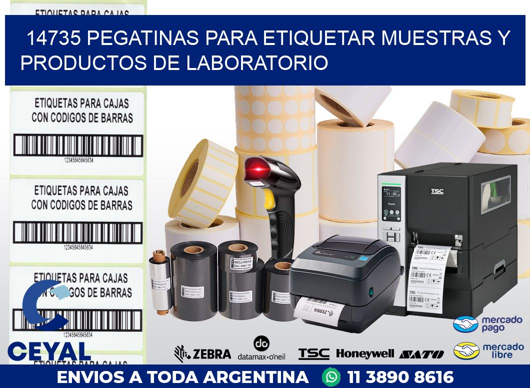 14735 PEGATINAS PARA ETIQUETAR MUESTRAS Y PRODUCTOS DE LABORATORIO