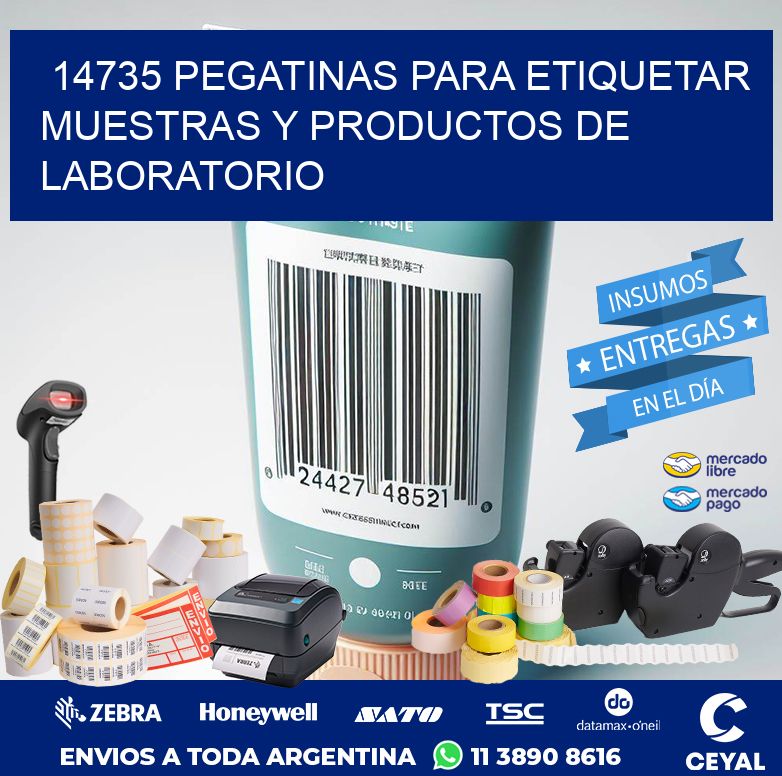 14735 PEGATINAS PARA ETIQUETAR MUESTRAS Y PRODUCTOS DE LABORATORIO