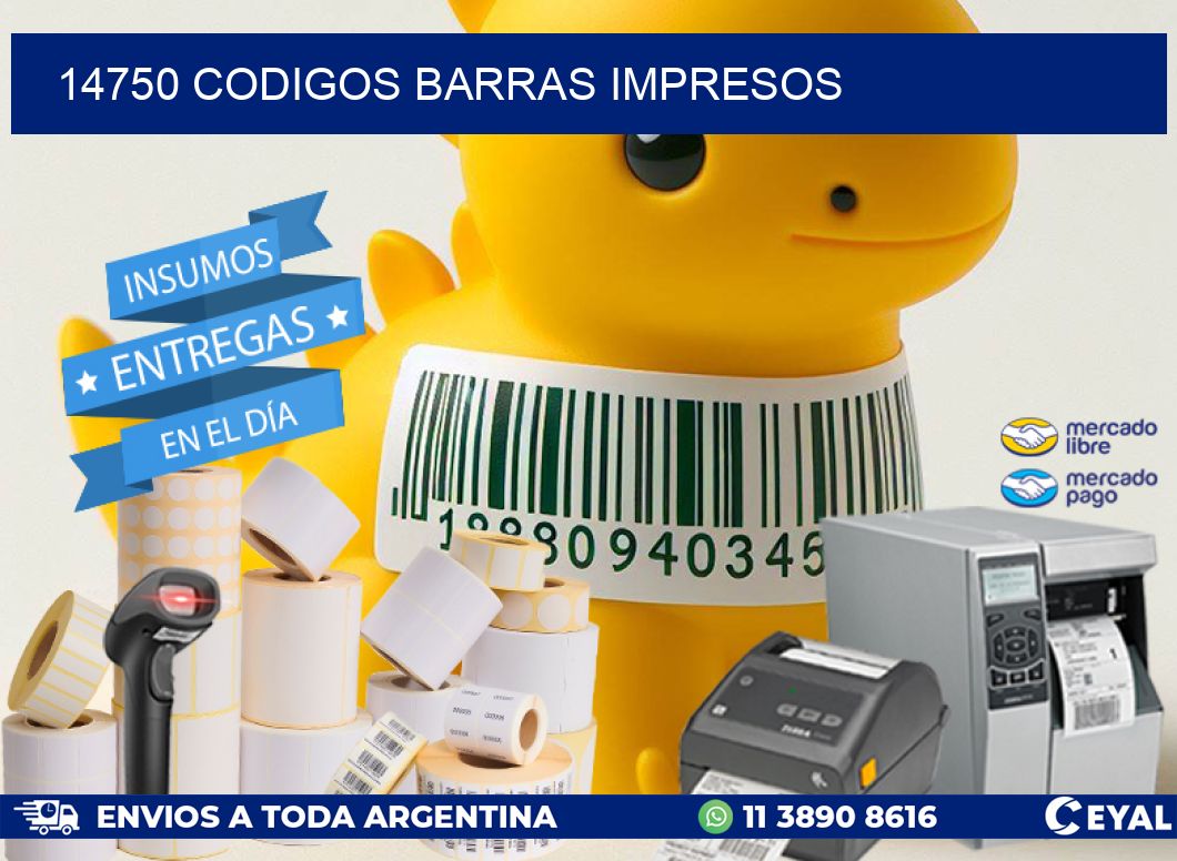 14750 CODIGOS BARRAS IMPRESOS