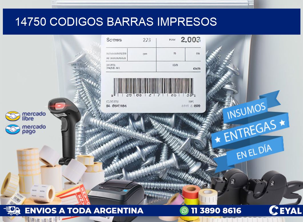14750 CODIGOS BARRAS IMPRESOS