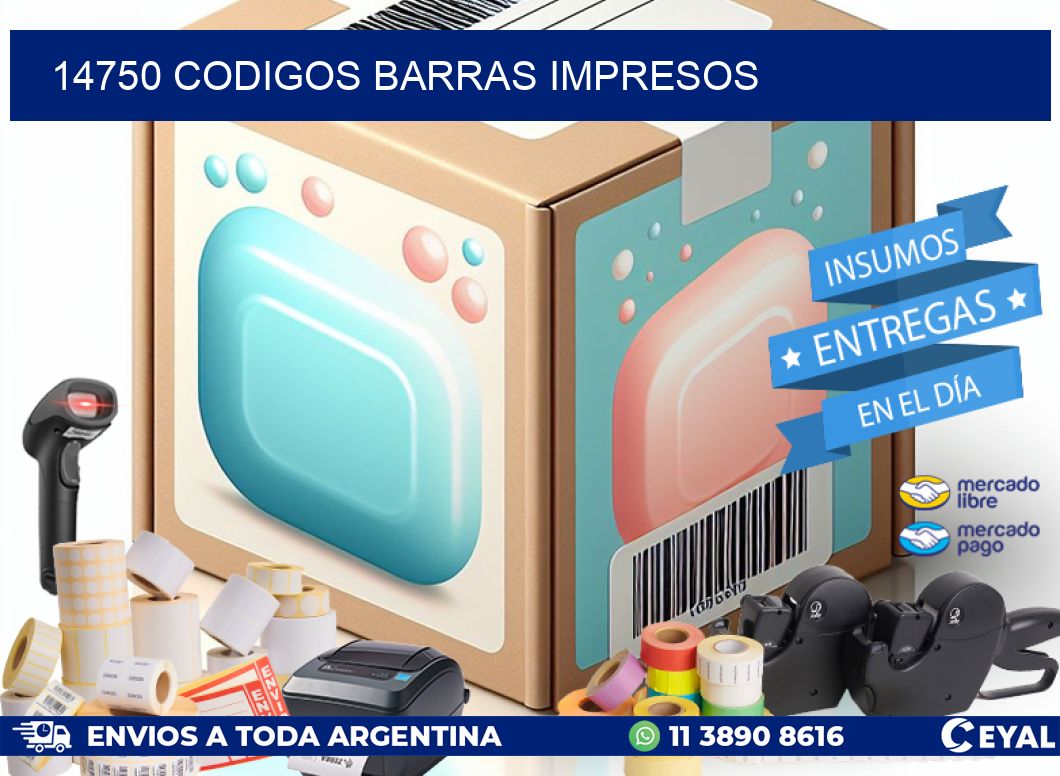 14750 CODIGOS BARRAS IMPRESOS