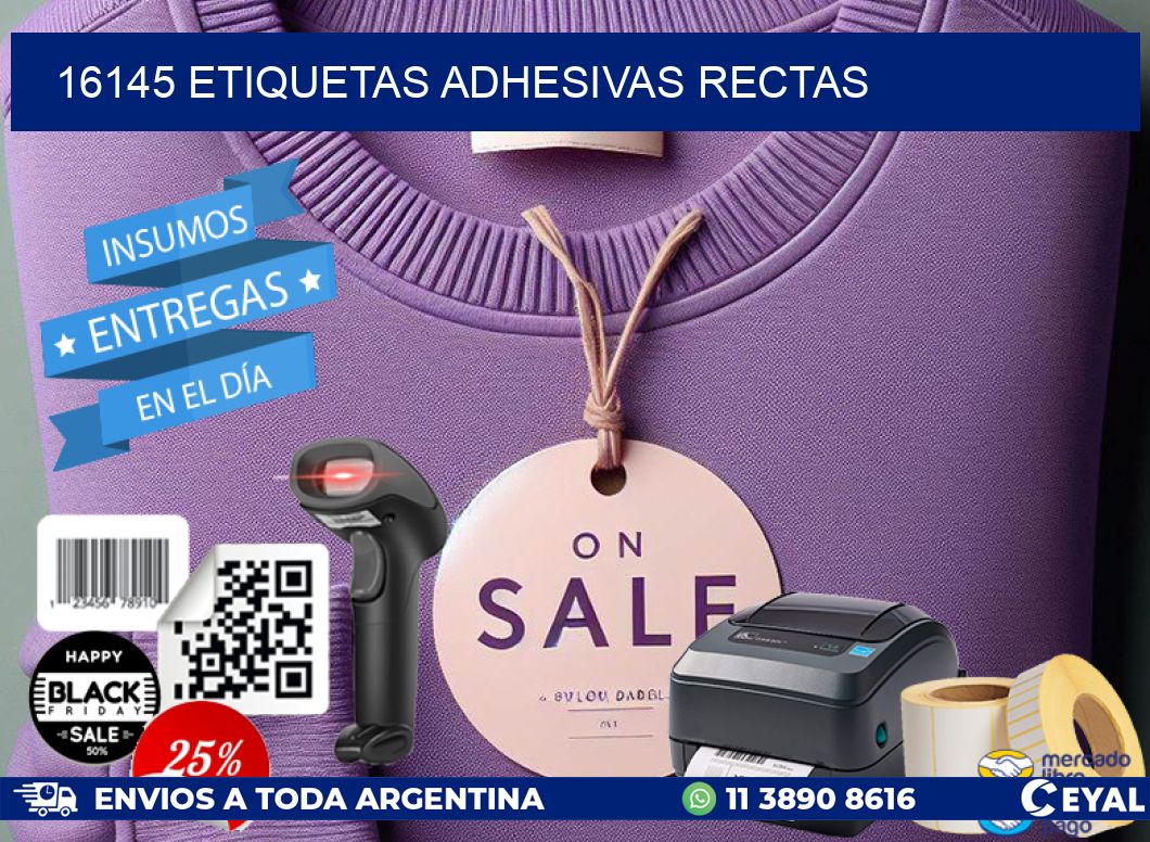 16145 ETIQUETAS ADHESIVAS RECTAS