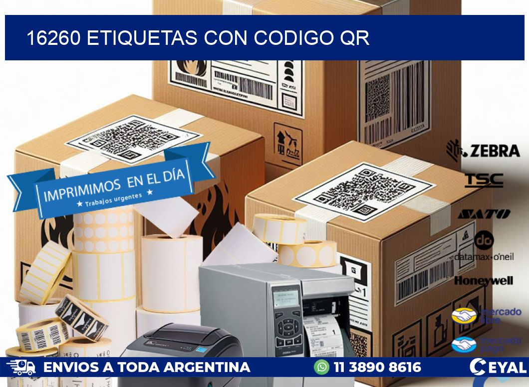 16260 etiquetas con codigo qr